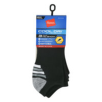 Hanes Cool Dri Socks, No Show, 6-12, Men's, 3 Each