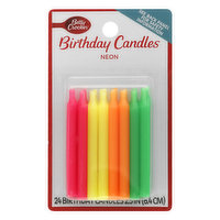 Betty Crocker Birthday Candles, Neon, 2.5 Inch, 24 Each