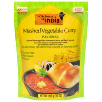 Kitchens of India Pav Bhaji, Mashed Vegetable Curry, Medium, 10 Ounce