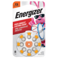 Energizer Batteries, Hearing Aid, Zinc Air, Size 13, 8 Each