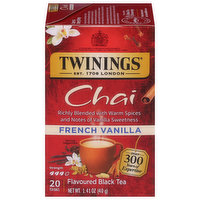 Twinings Flavoured Black Tea, French Vanilla, Chai, 20 Each