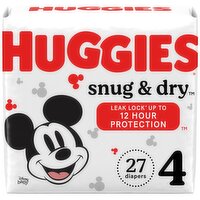 Huggies Snug & Dry Diapers, Disney Baby, 4 (22-37 lb), 27 Each