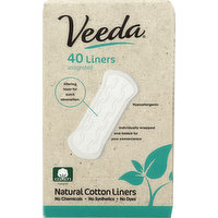 Veeda Liners, Unscented and Folded, 40 Each