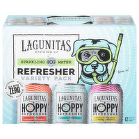 Lagunitas Brewing Co Sparkling Hop Water, Refresher, Variety Pack, 12 Each