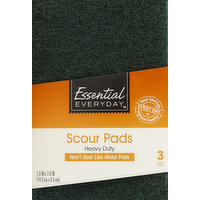 Essential Everyday Scour Pads, Heavy Duty, 3 Each