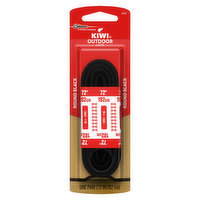 Kiwi Outdoor Laces, Round, Black, 72 Inches, 1 Each