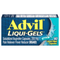 Advil Liqui Gels Ibuprofen, Solubilized, 200 mg, Liquid Filled Capsules, 40 Each