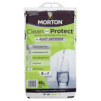 Morton  Clean and Protect Water Softening Pellets, +Rust Defense, 40 Pound
