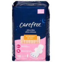 Carefree Pads, with Wings, Ultra Thin, Overnight, 28 Each