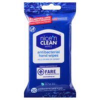 Nice N Clean Hand Wipes, Antibacterial, 20 Each