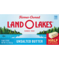 Land O Lakes Unsalted Half Sticks Butter, 1 Pound