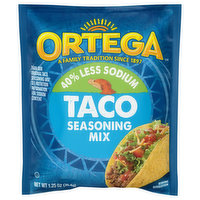 Ortega 40% Less Sodium Seasoning Mix, Taco, 1.25 Ounce