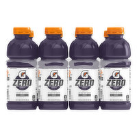 Gatorade Zero Thirst Quencher, Zero Sugar, Grape, 8 Each