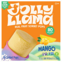 Jolly Llama Sorbet Pops, Mango, 4 Each