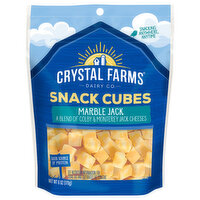 Crystal Farms Cheese Snack Cubes, Marble Jack, 6 Ounce