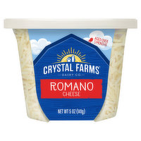 Crystal Farms Shredded, Cheese, Romano, 5 Ounce