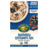 Nature's Path Organic Oatmeal, Instant, Blueberry Cinnamon Flax, 8 Each