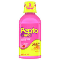 Pepto-Bismol Multi-Symptom Pepto Bismol Liquid, Upset Stomach & Diarrhea Relief, Over-the-Counter Medicine, Cherry, 16 Oz, 16 Fluid ounce