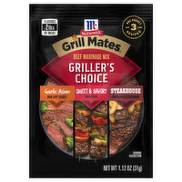 McCormick Grill Mates Griller's Choice Beef Marinade Mix, 1.12 Ounce