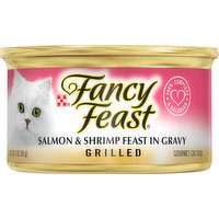 Fancy Feast Gourmet Cat Food, Grilled, Salmon & Shrimp Feast in Gravy, 3 Ounce