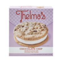 Thelma's 4-4 Fl. Oz. 4 Pack Ice Cream Sandwiches Thelma's Chocolate Chip Ice Cream Sandwich 4 Pack, 16 Fluid ounce