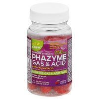 Phazyme Gas & Acid Anti-Gas/Antacid, Maximum Strength, 250 mg, Coated Chews, Cherry Flavor, 24 Each