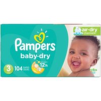 Pampers Baby-dry Diapers Size 3, 104 Each