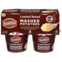 Idahoan Mashed Potatoes, Loaded Baked, 4 Pack, 4 Each