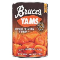 Bruce's Sweet Potatoes, in Syrup, Cut, Yams, 40 Ounce