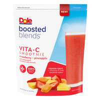 Dole Boosted Blends Vita-C Strawberry + Pineapple Smoothie Frozen Fruit, 32 Ounce