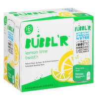 BUBBL'R Antioxidant Sparkling Water - lemon lime twist'r - 6 pk/12 fl oz. Cans, 72 Fluid ounce
