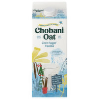 Chobani Oat Drink, Zero Sugar, Vanilla, 52 Fluid ounce