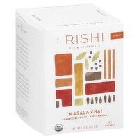 Rishi Black Tea, Organic, Masala Chai, Sachets, 15 Each