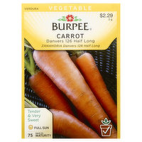 Burpee Seeds, Carrot, Danvers 126 Half Long, 2 Gram