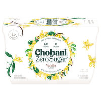 Chobani Yogurt-Cultured, Zero Sugar, Vanilla Flavor, 4 Each