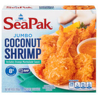 SeaPak Shrimp, Includes Orange Marmalade Sauce, Coconut, Jumbo, 10 Ounce