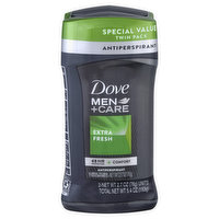 Dove Antiperspirant, Extra Fresh, Men + Care, Twin Pack, 2 Each