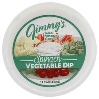 Jimmys Vegetable Dip, Spinach, 14 Ounce