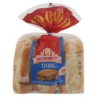 Brownberry Sandwich Rolls, Sub, 6 Each