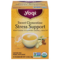 Yogi Stress Support, Sweet Clementine, Caffeine Free, Tea Bags, 16 Each