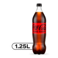 Coca-Cola Zero Sugar Coca- Cola Diet Soda Soft Drink, 1.25 Liter