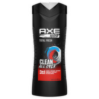 Axe Shampoo + Conditioner + Body Wash, Clean All Over, 3-in-1, Total Fresh, 16 Fluid ounce