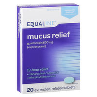Equaline Mucus Relief, 600 mg, Extended-Release Tablets, 20 Each