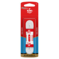 Kiwi Sport Laces, Oval White, 45 Inches, 1 Each