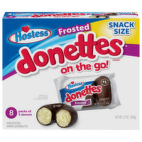 Hostess Donettes Donuts, Mini, Frosted, Snack Size, 8 Each