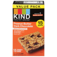 Kind Healthy Grains Granola Bars, Peanut Butter Dark Chocolate, Value Pack, 15 Each