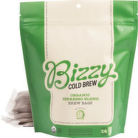 Bizzy Coffee, Cold Brew Bags, Espresso Blend, 4 Each