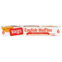 Bays English Muffins, Original, 6 Each