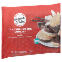 Shoppers Value Sandwich Creme Cookies, Duplex, 13 Ounce