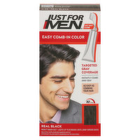 Just For Men Easy Comb-In Color, Real Black A-55, 1 Each